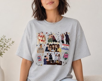 Doodle New Girl T-Shirt, Nick Miller Tees, Jessica Day Shirt, Gift For Her, Aesthetic New Girl TV Show Characters Shirt