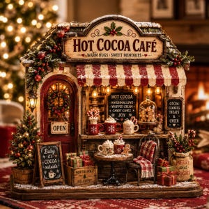 Christmas Village Coffee Shop - Etsy