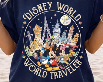 Camiseta con castillo de Disney en acuarela, camiseta de vacaciones de Disney, Mickey y Minnie Mouse, camiseta familiar de Magic Kingdom, camiseta retro de Disney, camiseta de Disneyland