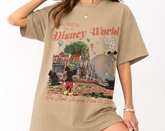 Camiseta de aventuras en un parque mágico de dibujos animados, camiseta gráfica de viaje adorable, camiseta de fantasía vintage, camiseta unisex, sudadera con capucha, sudadera