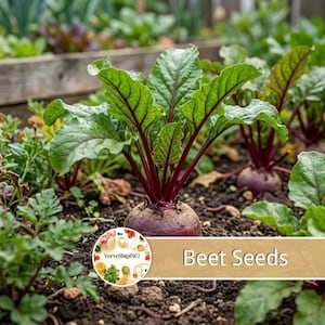 300 Pcs Beet Seeds for Planting | Easy Grow Root Vegetable for Home Garden, Containers image 1