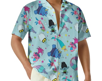 Cute Trolls Band Together Hawaiian Shirt, Trolls Family Shirts, Matching Birthday Shirt