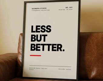 Minimalistisches Schweizer Design ⎪ Typografie Druck ⎪ FSC-zertifiziertes Holz