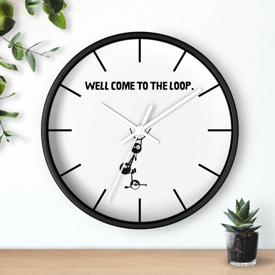 Welcome to the Loop Wall Clock | Minimalist Bike Chain Design - Etsy