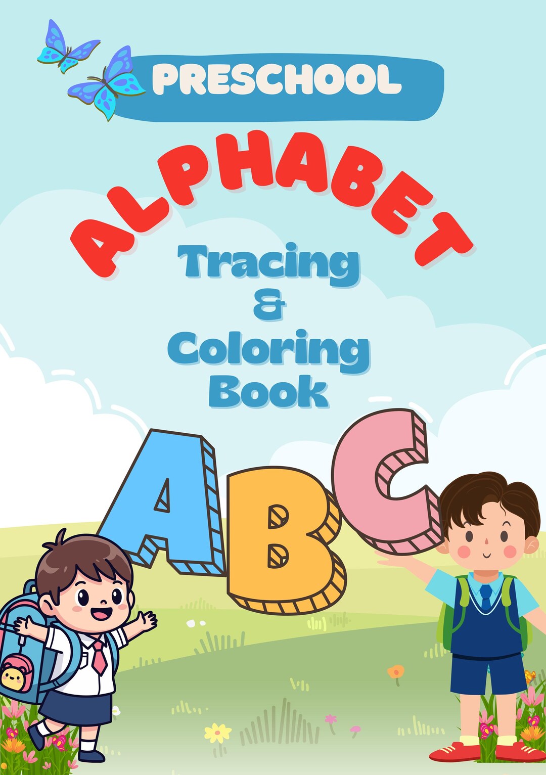 Alphabet Tracing Coloring Book for Preschool | A–Z Letter Practice ...