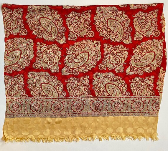 Mens Paisley Art Nouveau Blue and White Pure Silk