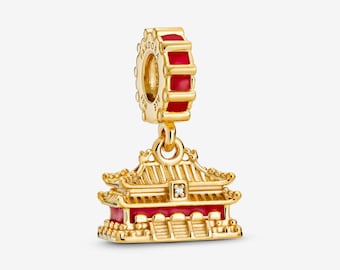 925 Sterling Silver Beijing Forbidden City Pendant Dangle Charm-Pandora Style