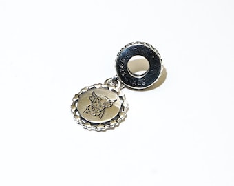 Engravable Scottish Cow Dangle Charm-Pandora Style