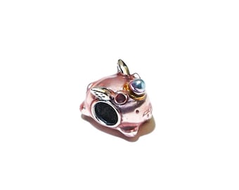 Moments Sterling Silver Flying Unicorn Pig Charm-Pandora Style