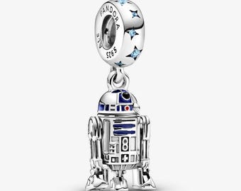 X Star Wars R2-D2 Charm-Anhänger blau Zirkonia Emaille-Pandora Style