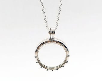 floating locket necklace medium with chain new s925 ale 60cm-Pandora Style