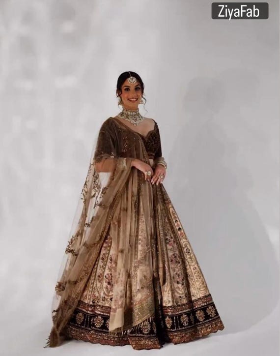 Designer heavy bridal lehenga choli set full and semi stitch sequin embroidered hand work