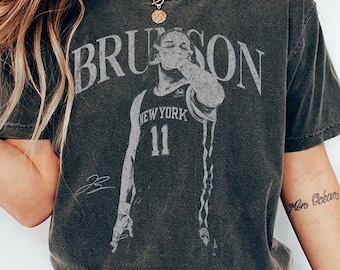 Camiseta gráfica de baloncesto Jallen Brunson New York 11, camiseta de NYC, sudadera