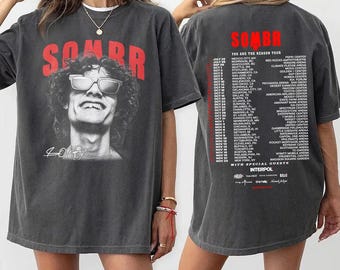 Camiseta Sombr de doble cara, camiseta de la gira Sombr You Are The Reason, sudadera, camiseta juvenil