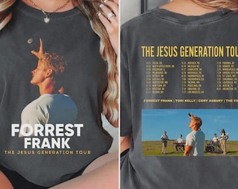 2 Sided Comfort Colors Forrest Frank The Jesus Generation Tour T-Shirt, Vintage Band Tee, Music Concert Apparel