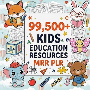 99,000+ Printable Coloring Pages, Worksheets & Fun Learning Activities with PLRMRR, Ready-to-Use Digital Files for Home,Teachers and Sellers