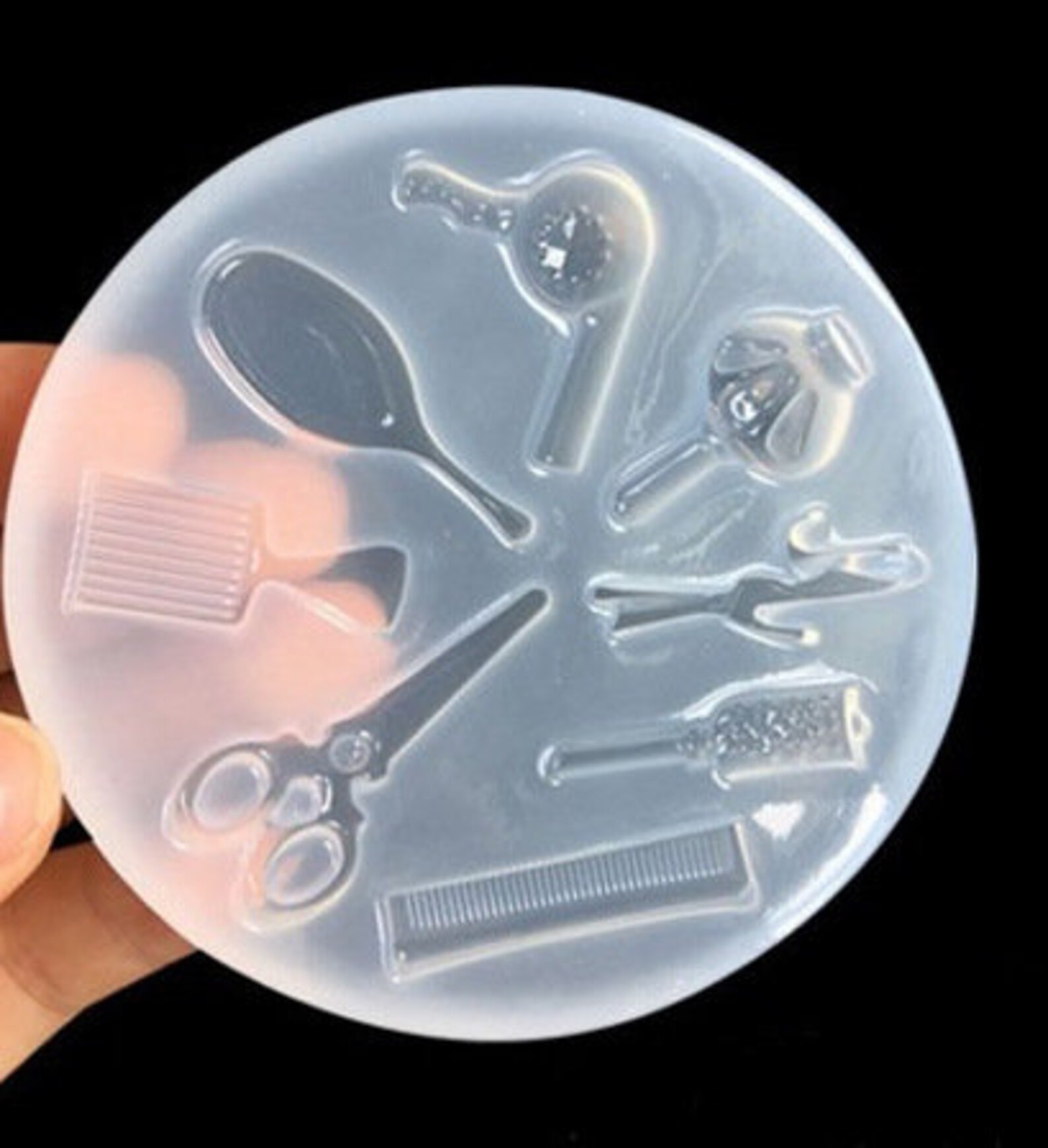 md_ot_44m3 3 pairs of high heel mold set minature hair dressing tools silicone ballet dancer mold mirror effect mold resin epoxy