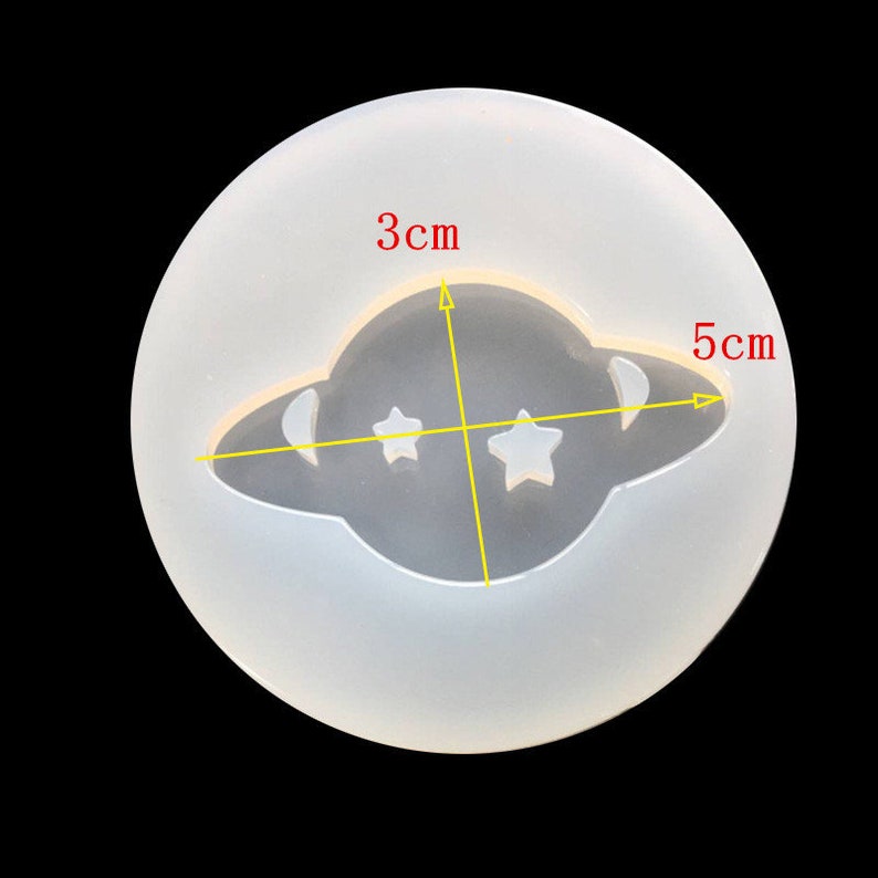 MD/_OT/_63 Milky Way Planet Saturn Mold Minature Star Silicone Mold Mirror Effect Mold UV Resin AB Epoxy Jewellery 6.5cm