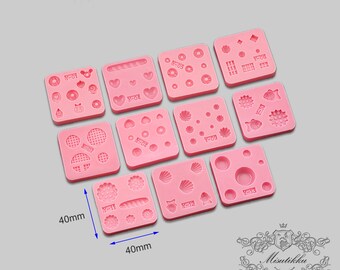 Set of 11 PCS Miniature Sweets Mold Donuts Cupcake Ice cream fruit Chocolate Bar Whipping Cream Dollhouse Food Cookies Bread Molds MD_V_Y