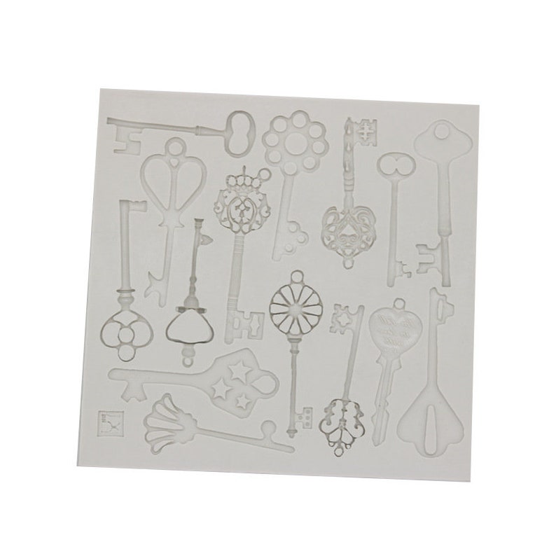14cm x 1cm MD/_OT/_19 3D Vintage Key Mold Miniature Doll House Antique Keys Mold Set Silicone Resin UV AB Epoxy Jewelery Candle Soap Craft