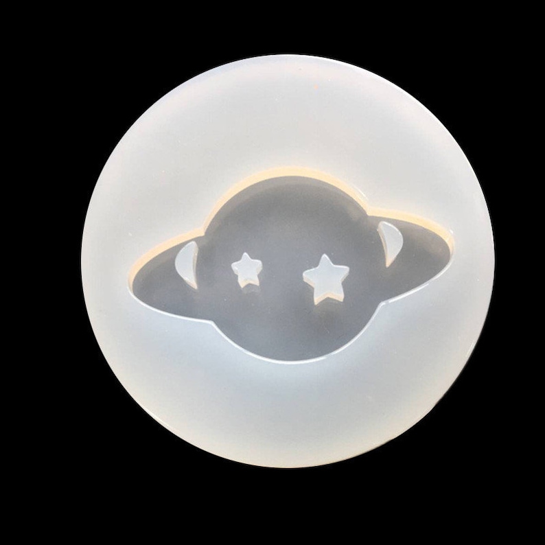 MD/_OT/_63 Milky Way Planet Saturn Mold Minature Star Silicone Mold Mirror Effect Mold UV Resin AB Epoxy Jewellery 6.5cm