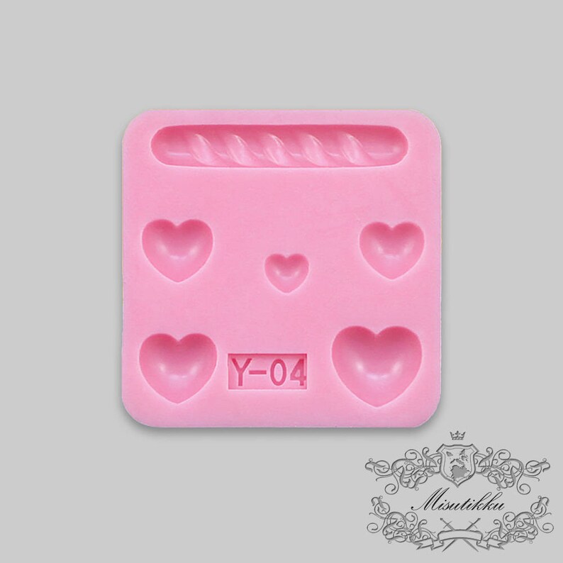 1 PC Mini Heart Mold Dollhouse Miniature French Bread Fake Kawaii Food Mold Mold Flexible Clay Mold Silicone Epoxy Resin Mould MD/_V/_Y04