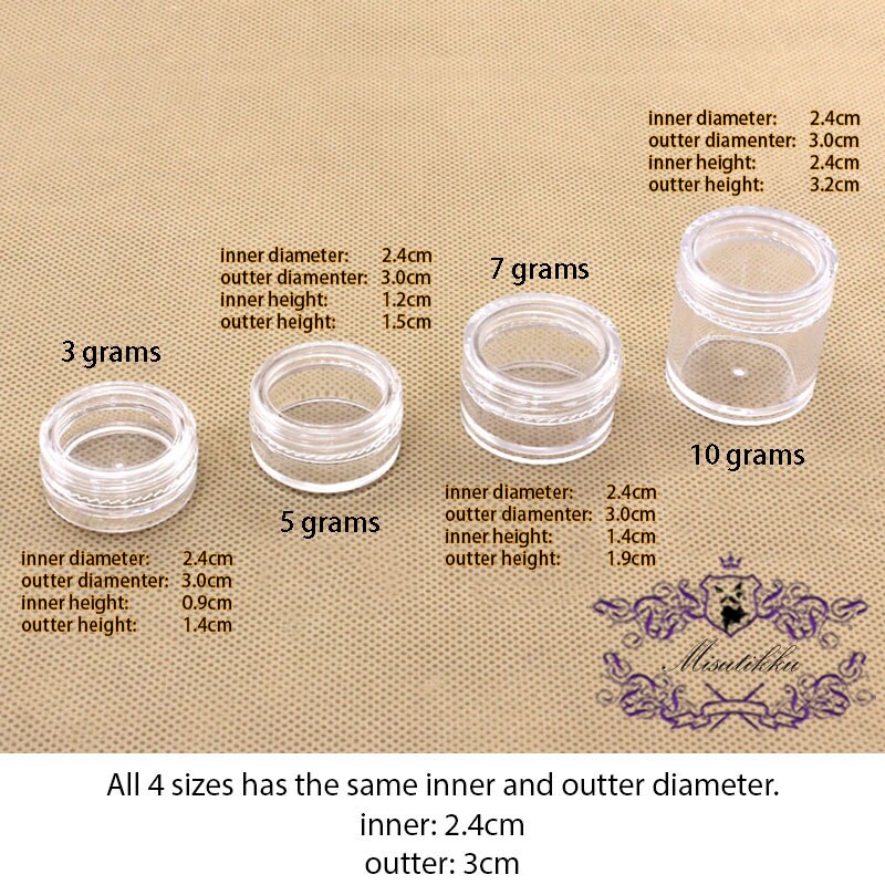 50 PCS X 3/5/7/10 Grams 3CM Plastic Clear Round Beads Etsy