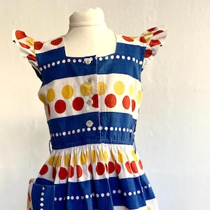 Vintage 1950s–1960s Handcrafted Children’s Dress – Likely DDR – Size 4–5 Years