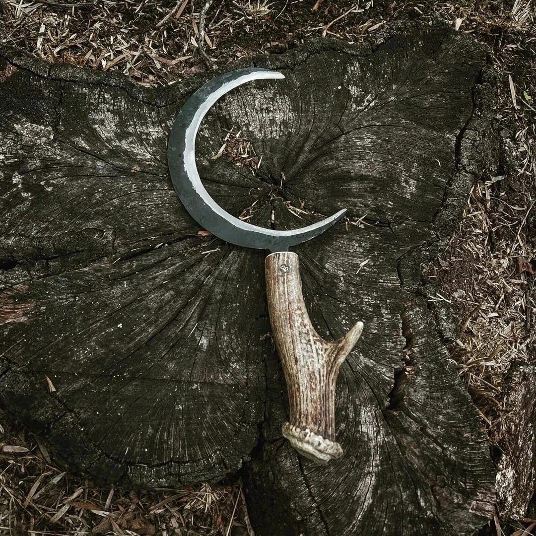 Curved Ritual Dagger Crescent Moon Dagger{14