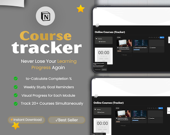 Online Course Tracker Notion | Never Miss a Deadline | Study Planner 2026 | Student Dashboard