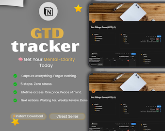 GTD Notion Template 2026 | Get Things Done System | Productivity Dashboard & Task Manager"
