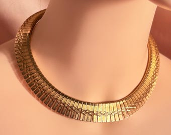 18k Italian Gold Fringe Link Necklace, Hallmarked Makers' Mark 750