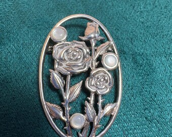 Broche Vintage Rétro - Motif Canard Gravé En Relief Avec Cristaux Boréalis | Couleur Or | Bijou Ancien