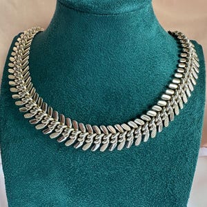 Vintage Cleopatra Style Necklace  Gold tone Egyptian Choker Signed Western Germany