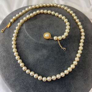 Vintage Pearl Long Necklace  Knotted Pearls Perfect for a Bride or Bridesmaid