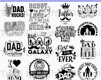 Best Dad SVG Bundle, Trendy Father's Day SVG for Cricut, Dad Skull Png Sublimation, Funny Meme Design Cut File, Instant Digital Download