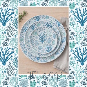 Botanical Seamless Pattern, Bottom of the Sea, Nature Design, Instant Download file, Fabric Print