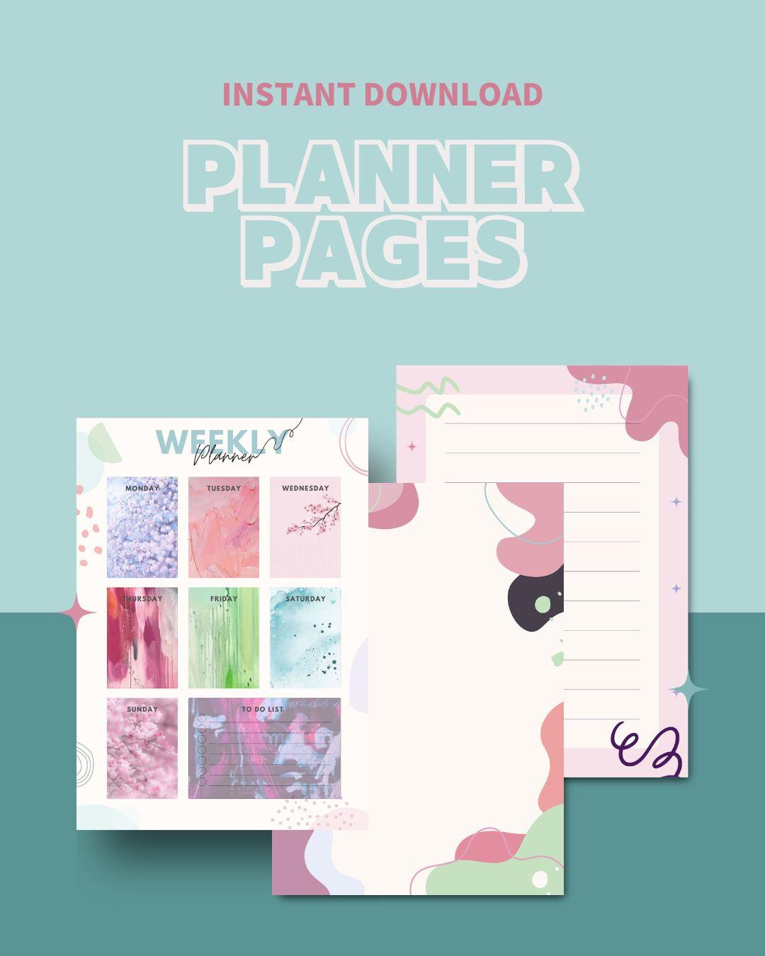 Bullet Journal Pages, Planner Printables Template, Instant Download ...