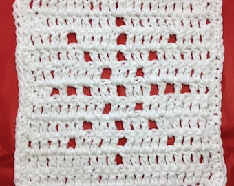 Crochet Pattern Snowflake Wash Cloth Digital PDF / Easy pattern for beginners / Handmade Xmas stocking gifts / US and UK terms