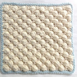 Crochet Pattern Bobble Stitch Wash Cloth Digital PDF image 2
