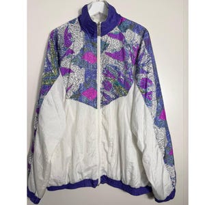 Hi-Tec Vintage Windbreaker XL 90er Retro Sport Jacke Colorblock Streetwear Festival Oversize