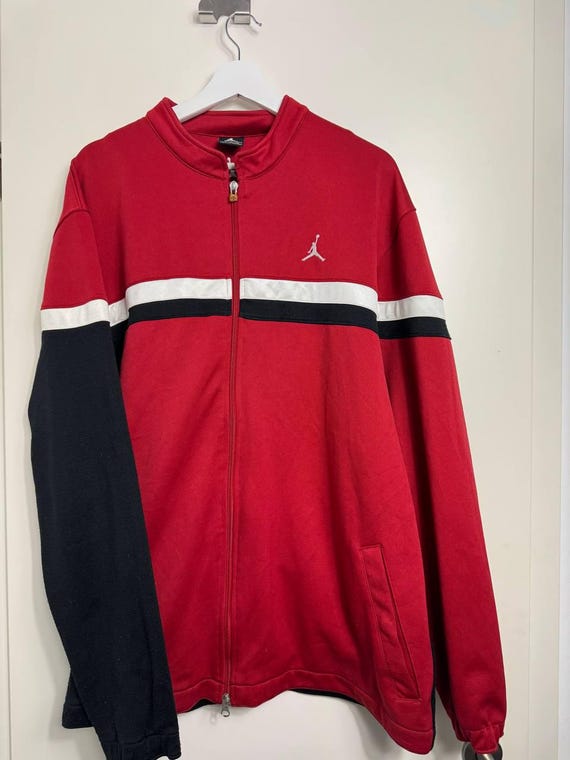 Jordan Zip Jacke Rot Schwarz Weiß Größe XL Herren