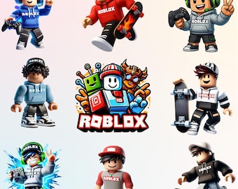 Roblox Gaming Character PNG-bundel, Skater Boy Gamer Graphics (digitale download)