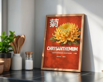 Chrysanthemum - Japanese Nature Print - Botanical Art - Japan Wall Art