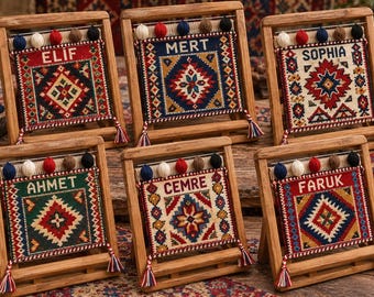 Custom Name Kilim | Housewarming Decor | Anniversary Gift | Wedding Gift |  Turkish Woven Wall Art |
