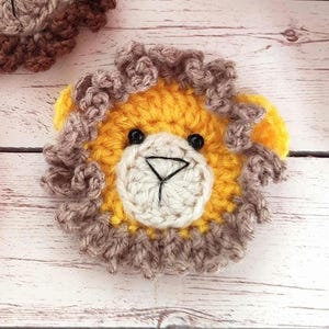 Crochet Lion Applique Pattern - Baby Shoes &Clothes Decoration - Easy Tutorial - PDF Instant Download