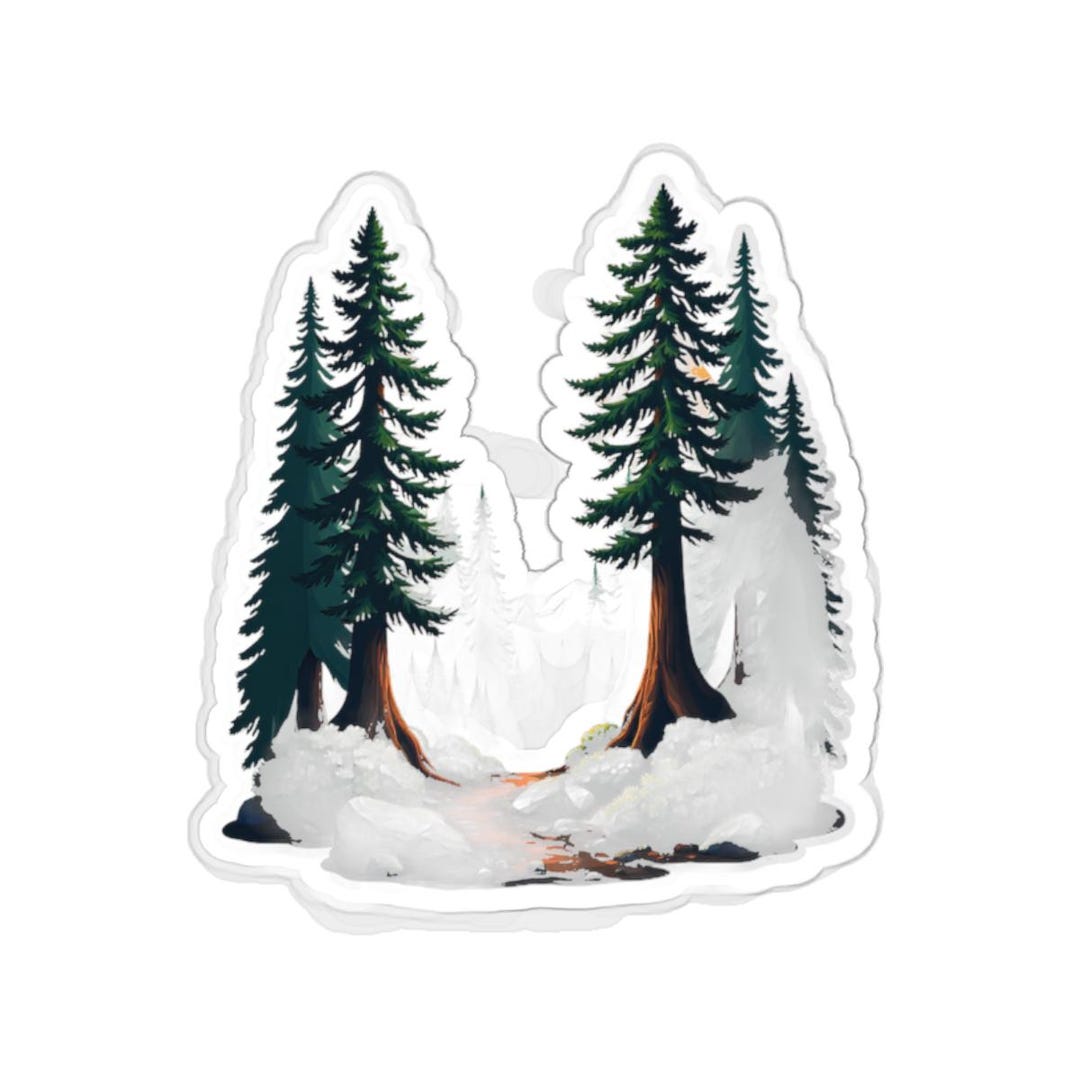 Forest Path Die Cut Sticker, Nature Laptop Decal, Waterproof Vinyl ...