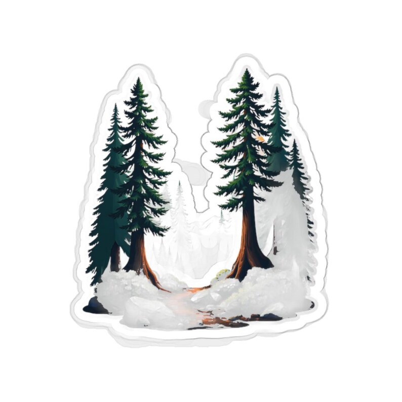 Sticker Path Forest Path Die Cut Sticker, Nature Laptop Decal, Waterproof Vinyl ...