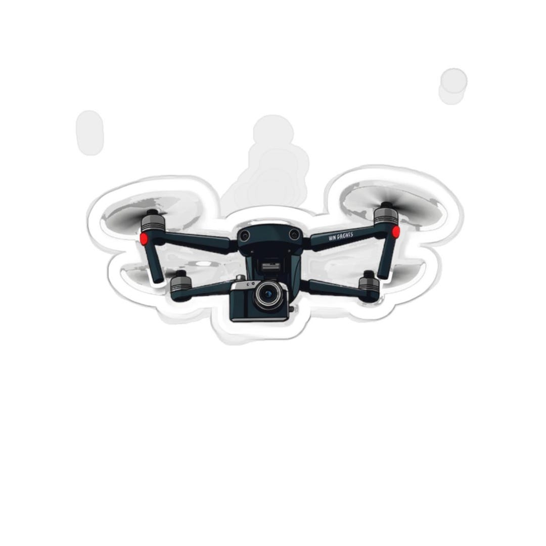 Drone Camera Sticker, Quadcopter Laptop Decal, Aerial Photography Vinyl ...