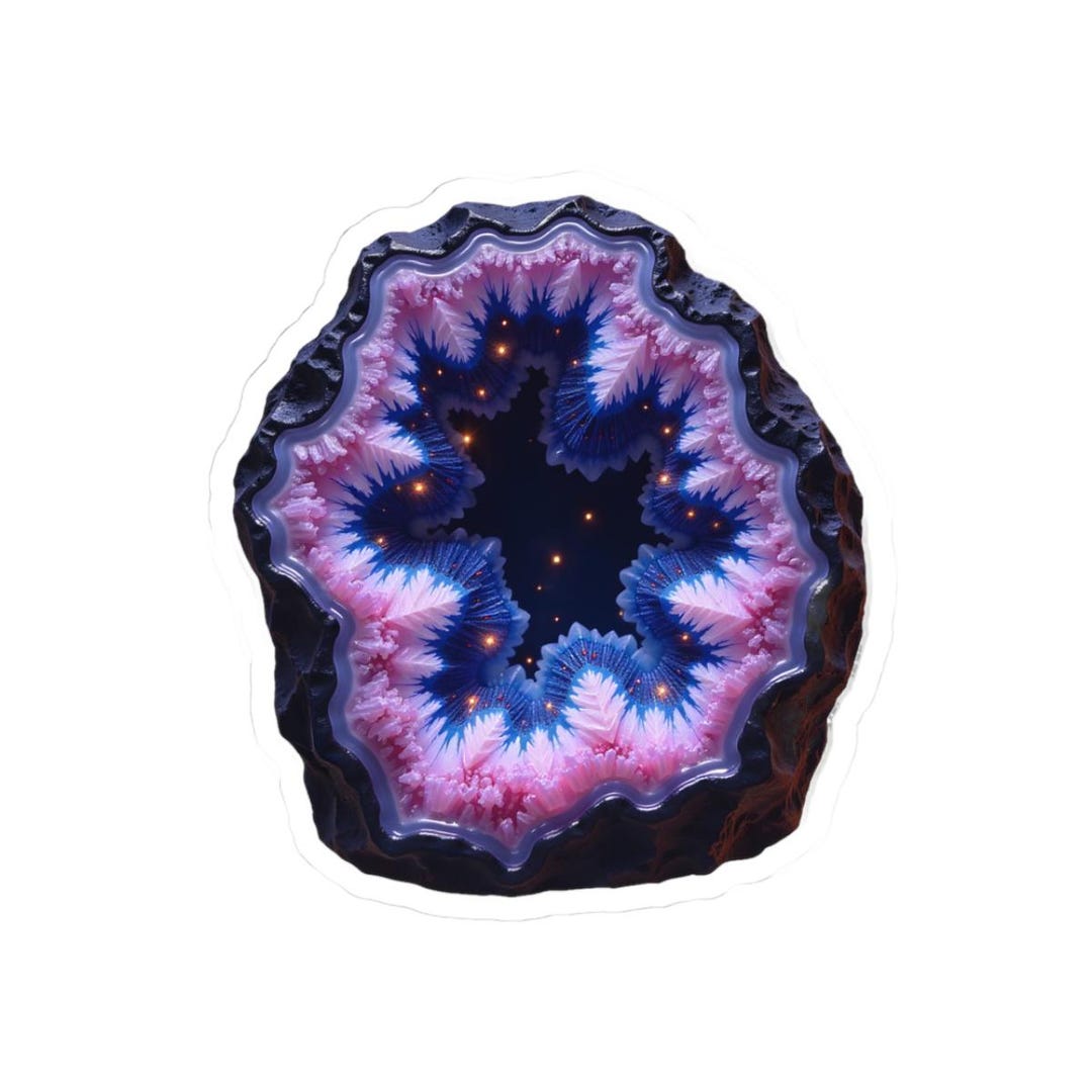 Geode Sticker Geode Sticker Mystical Crystal Decal, Purple Amethyst Vinyl Sticker ...